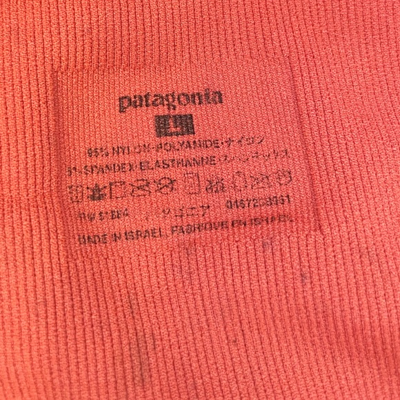 PATAGONIA Active Orange & Maroon Sports Bra. Size L - Picture 6 of 9